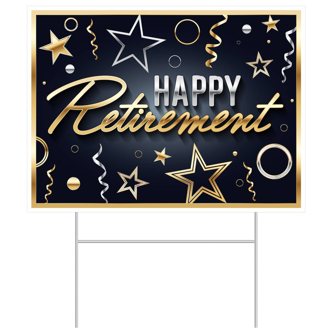 Beistle 11.5" x 15.5" Happy Retirement Plastic Yard Sign